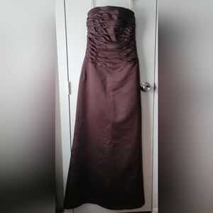 Saison Blanche Strapless Brown Gown Dress